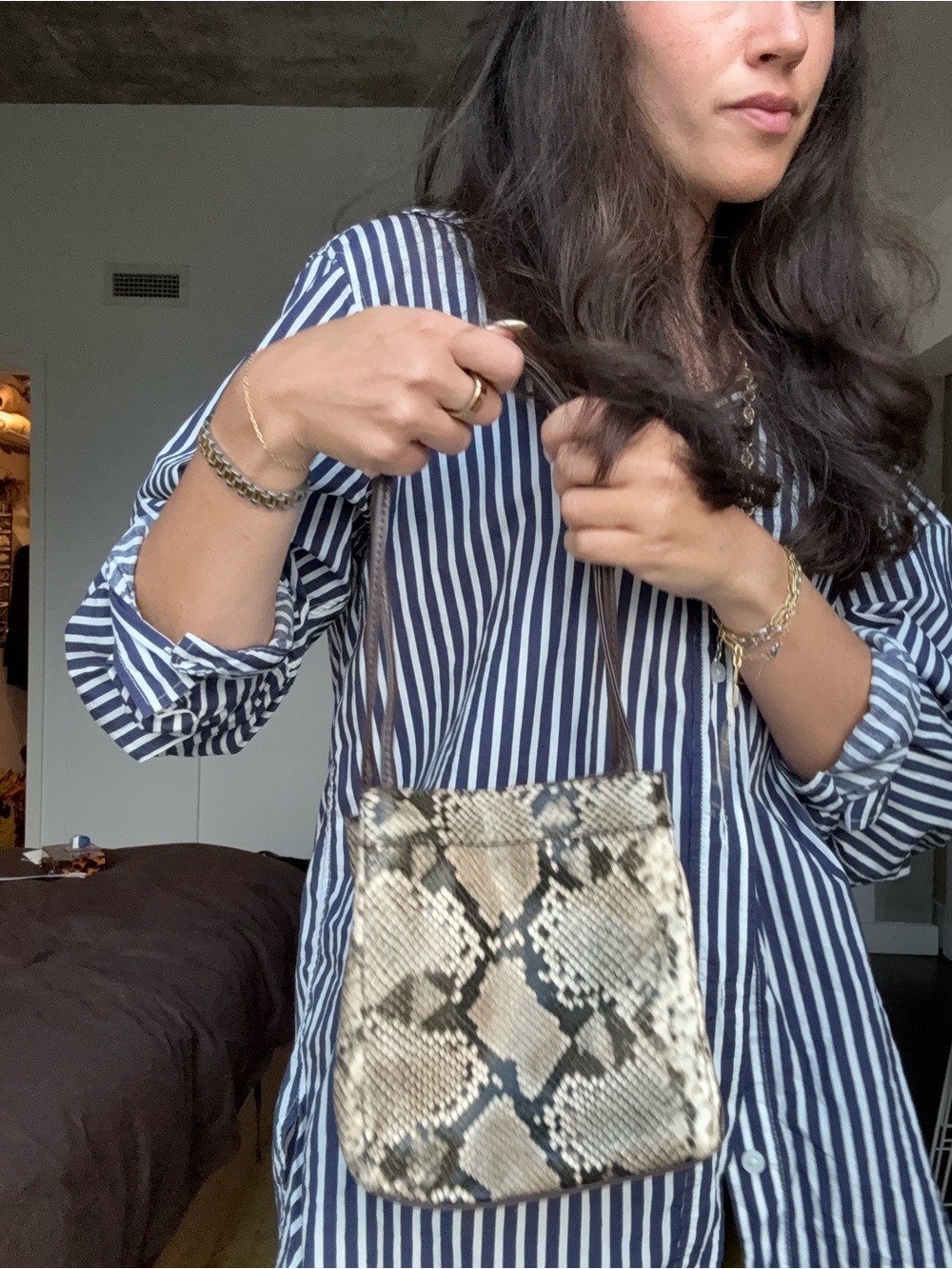 ASOS Snake-Print Mini Faux Leather Shoulder Bag - Picture 4 of 4